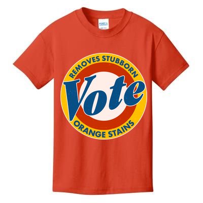 Funny VOTE Removes Stubborn Orange Stains Kids T-Shirt