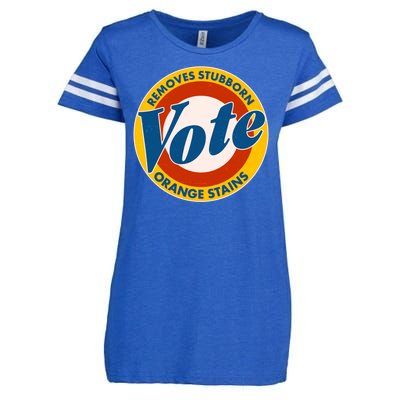 Funny VOTE Removes Stubborn Orange Stains Enza Ladies Jersey Football T-Shirt