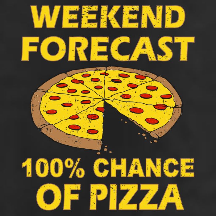 Funny Weekend Forecast 100 Percent Chance Of Pizza Beanie