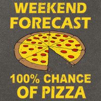 Funny Weekend Forecast 100 Percent Chance Of Pizza Cotton Canvas Backpack