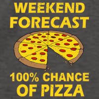 Funny Weekend Forecast 100 Percent Chance Of Pizza Vector Backpack