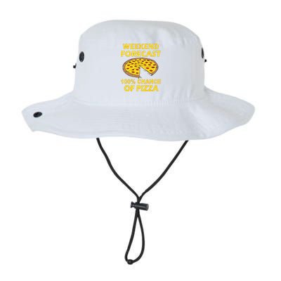 Funny Weekend Forecast 100 Percent Chance Of Pizza Legacy Cool Fit Booney Bucket Hat