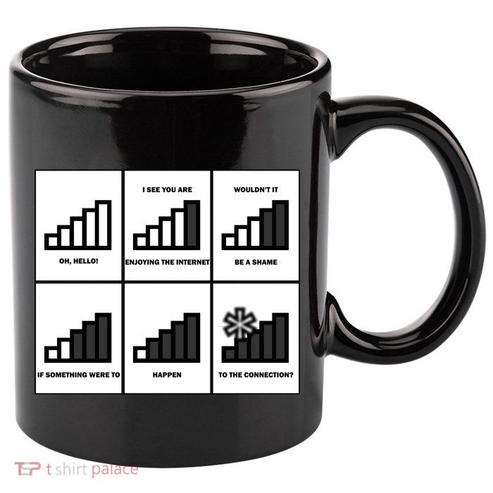 Funny WiFi 11oz C Handle Ceramic Mug