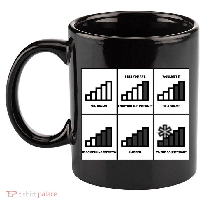 Funny WiFi 11oz C Handle Ceramic Mug