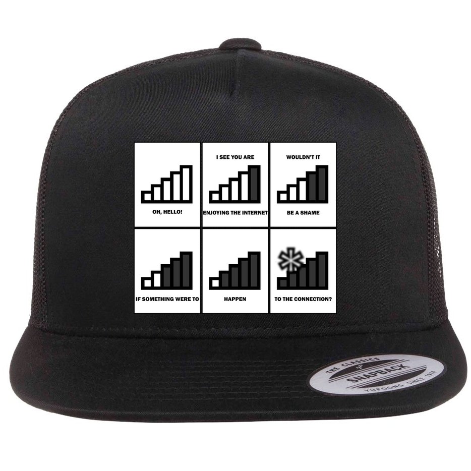 Funny WiFi Flat Bill Trucker Hat