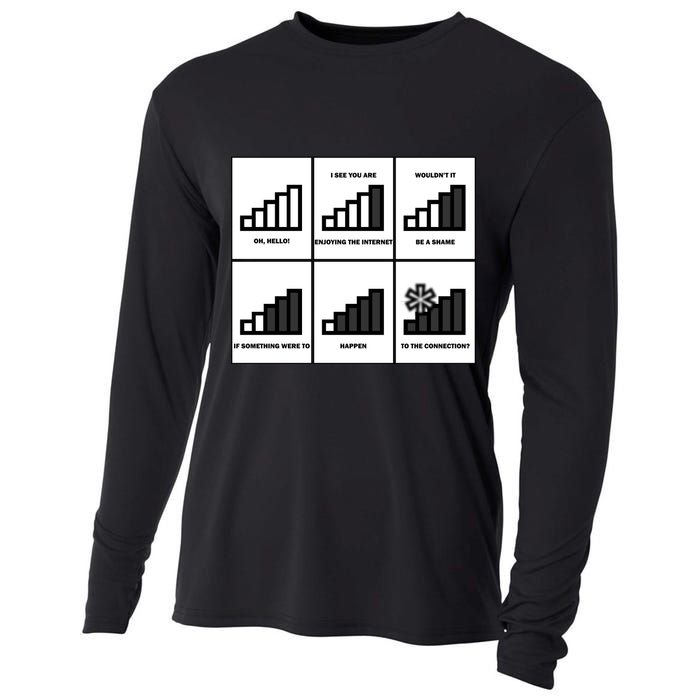 Funny WiFi Cooling Performance Long Sleeve Crew