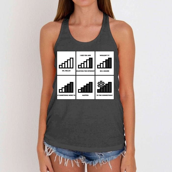 Funny WiFi Women's Knotted Racerback Tank