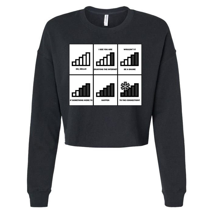 Funny WiFi Cropped Pullover Crew