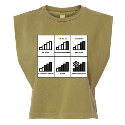 Funny WiFi Garment-Dyed Women's Muscle Tee