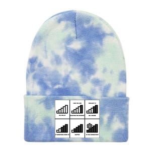 Funny WiFi Tie Dye 12in Knit Beanie