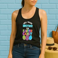 Funny Will Trade Brother For Easter Candy Womens Tank Top