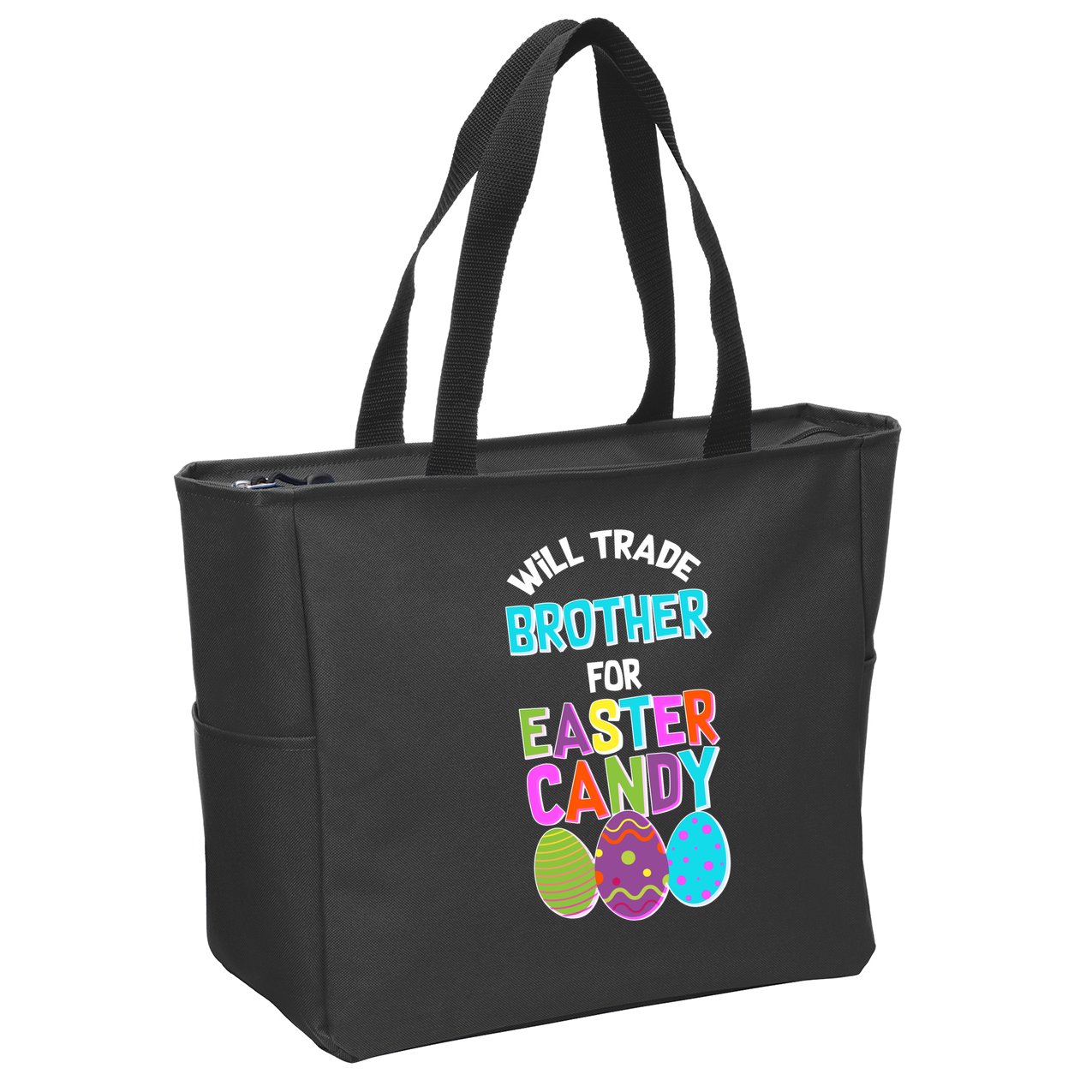 Funny Will Trade Brother For Easter Candy Zip Tote Bag