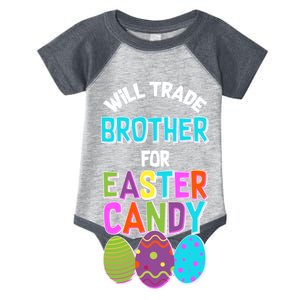 Funny Will Trade Brother For Easter Candy Infant Baby Jersey Bodysuit