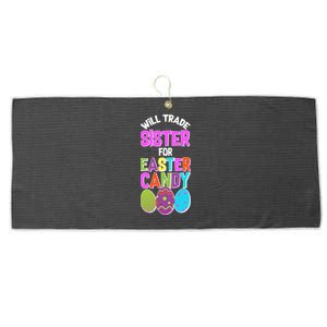 Funny Will Trade Sister For Easter Candy Large Microfiber Waffle Golf Towel