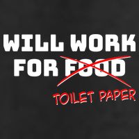 Funny Will Work For Toilet Paper Golf Towel