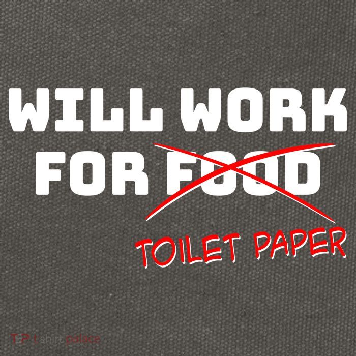 Funny Will Work For Toilet Paper Cotton Canvas Backpack