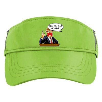 Funny Will You Shut Up Man Biden vs Trump Debate Comic Adult Drive Performance Visor