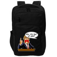 Funny Will You Shut Up Man Biden vs Trump Debate Comic Impact Tech Backpack