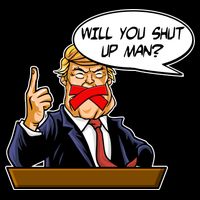 Funny Will You Shut Up Man Biden vs Trump Debate Comic Impact Tech Backpack