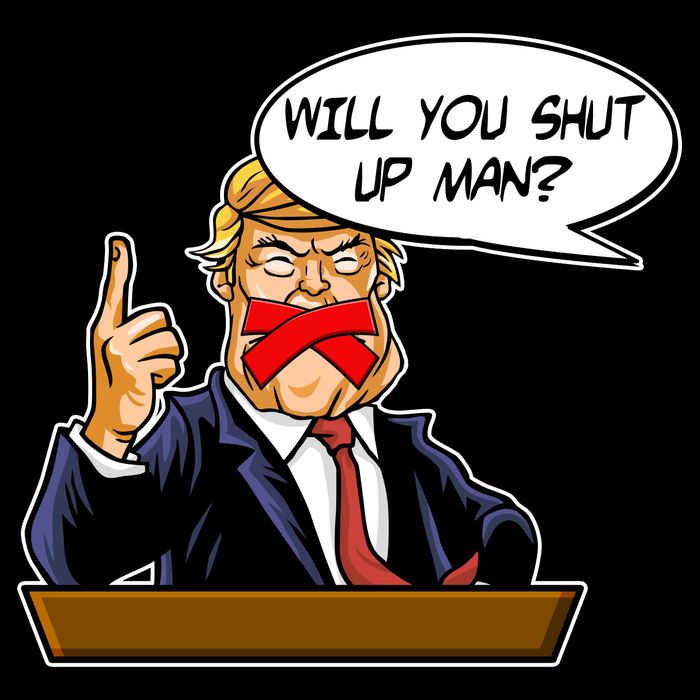 Funny Will You Shut Up Man Biden vs Trump Debate Comic Impact Tech Backpack