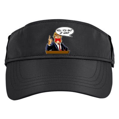 Funny Will You Shut Up Man Biden vs Trump Debate Comic Adult Drive Performance Visor