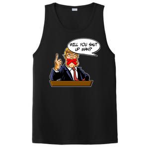 Funny Will You Shut Up Man Biden vs Trump Debate Comic PosiCharge Competitor Tank