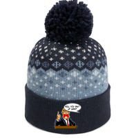 Funny Will You Shut Up Man Biden vs Trump Debate Comic The Baniff Cuffed Pom Beanie