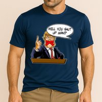 Funny Will You Shut Up Man Biden vs Trump Debate Comic Cooling Performance Crew T-Shirt