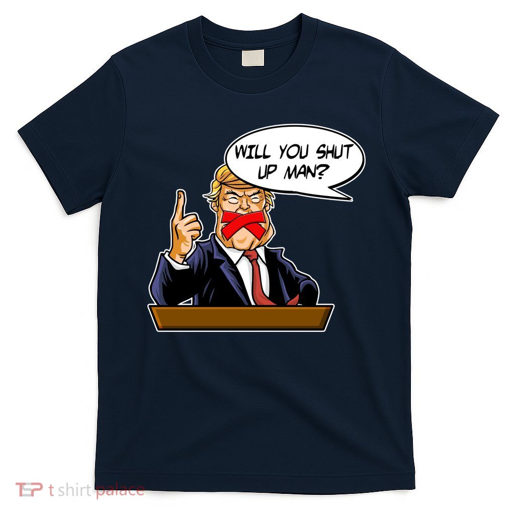 Funny Will You Shut Up Man Biden vs Trump Debate Comic T-Shirt