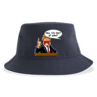 Funny Will You Shut Up Man Biden vs Trump Debate Comic Sustainable Bucket Hat