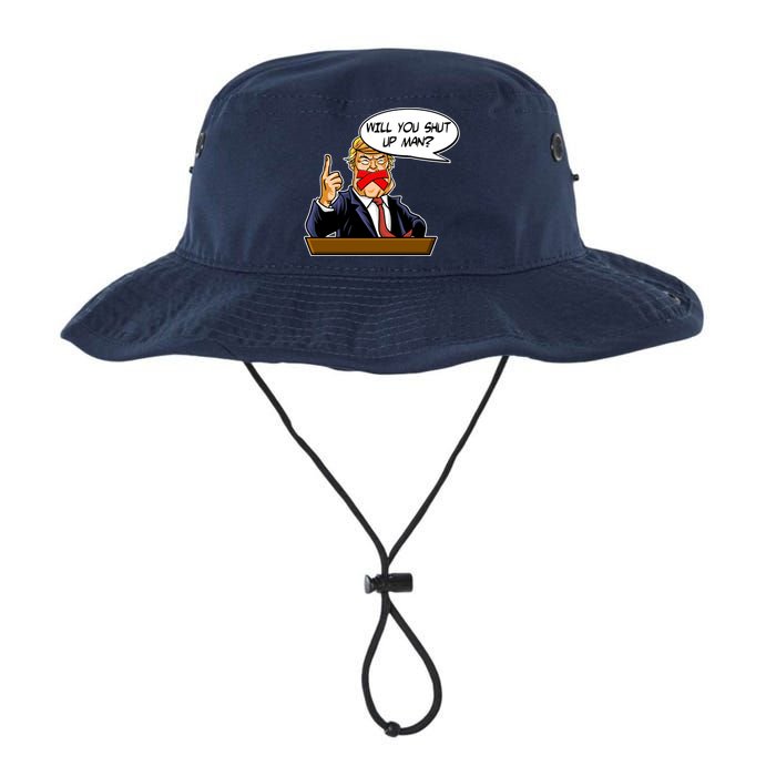 Funny Will You Shut Up Man Biden vs Trump Debate Comic Legacy Cool Fit Booney Bucket Hat