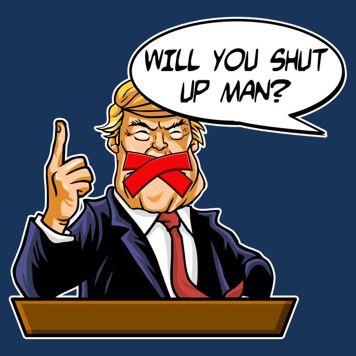 Funny Will You Shut Up Man Biden vs Trump Debate Comic Cooling Performance Long Sleeve Crew