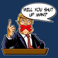 Funny Will You Shut Up Man Biden vs Trump Debate Comic Tie-Dye T-Shirt