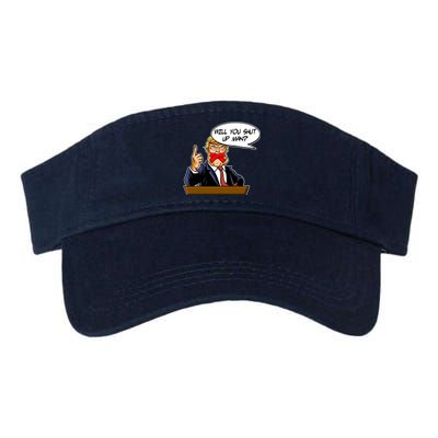 Funny Will You Shut Up Man Biden vs Trump Debate Comic Valucap Bio-Washed Visor