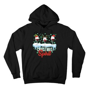 Funny Wine Christmas Spirit Hoodie