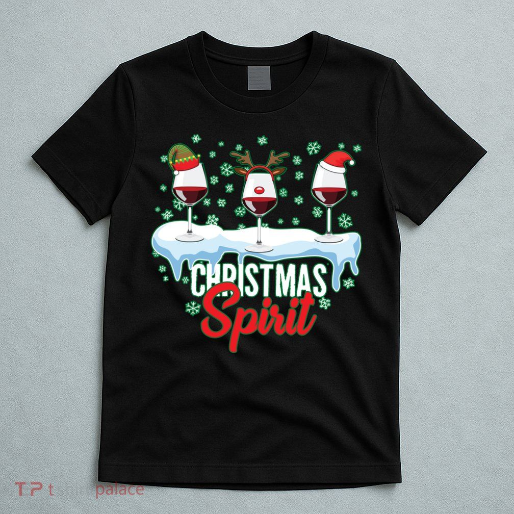 Funny Wine Christmas Spirit T-Shirt