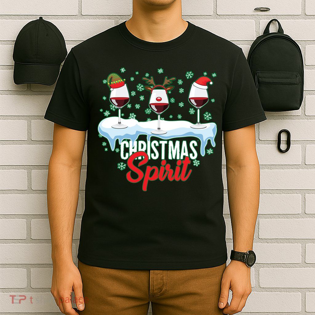 Funny Wine Christmas Spirit T-Shirt