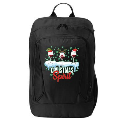 Funny Wine Christmas Spirit City Backpack