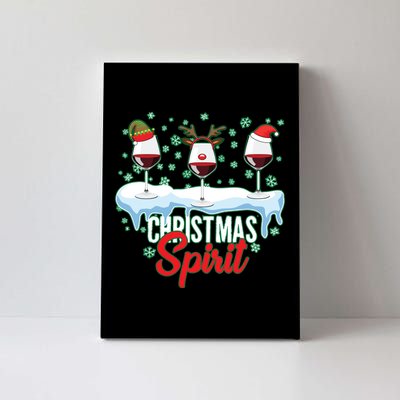 Funny Wine Christmas Spirit Canvas