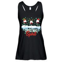 Funny Wine Christmas Spirit Ladies Essential Flowy Tank