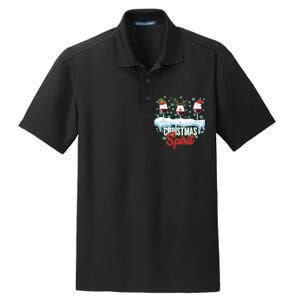 Funny Wine Christmas Spirit Dry Zone Grid Polo