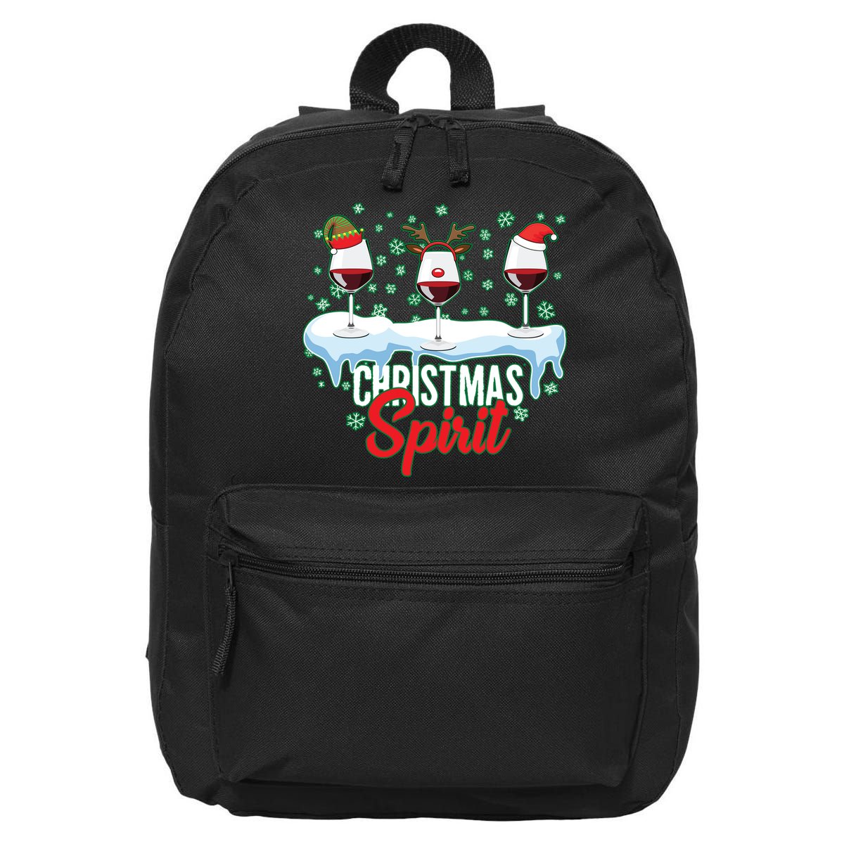 Funny Wine Christmas Spirit 16 in Basic Backpack
