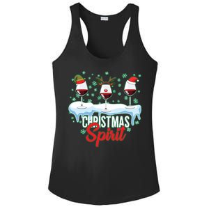 Funny Wine Christmas Spirit Ladies PosiCharge Competitor Racerback Tank