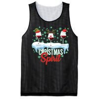 Funny Wine Christmas Spirit Mesh Reversible Basketball Jersey Tank