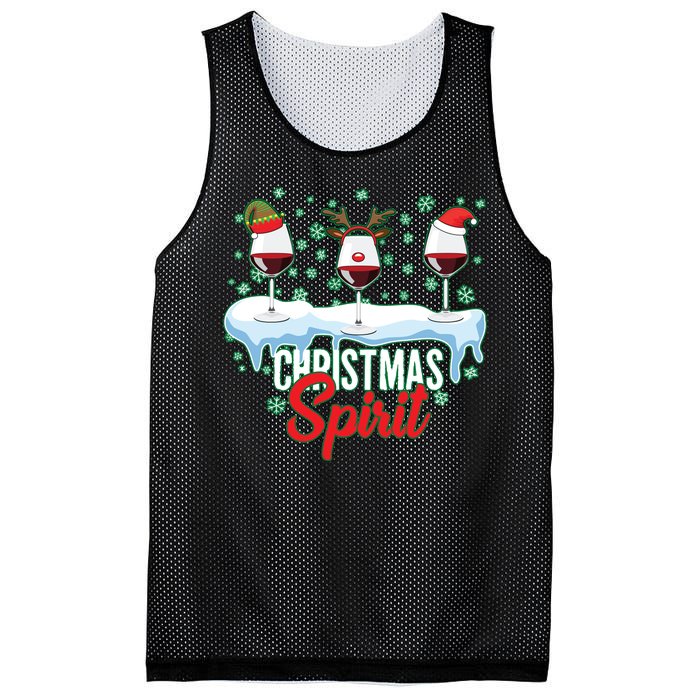 Funny Wine Christmas Spirit Mesh Reversible Basketball Jersey Tank