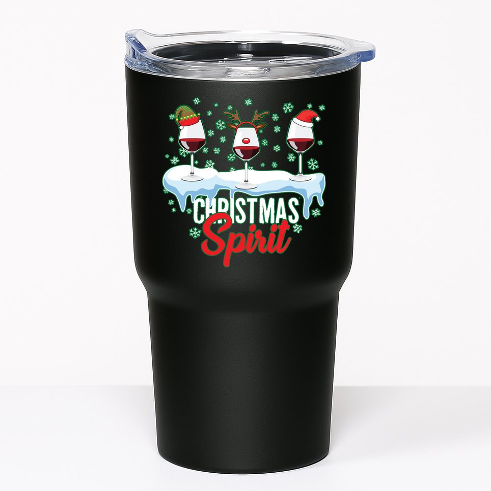 Funny Wine Christmas Spirit Tumbler