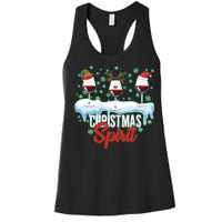 Funny Wine Christmas Spirit Women's Racerback Tank