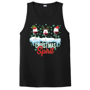 Funny Wine Christmas Spirit PosiCharge Competitor Tank