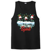 Funny Wine Christmas Spirit PosiCharge Competitor Tank