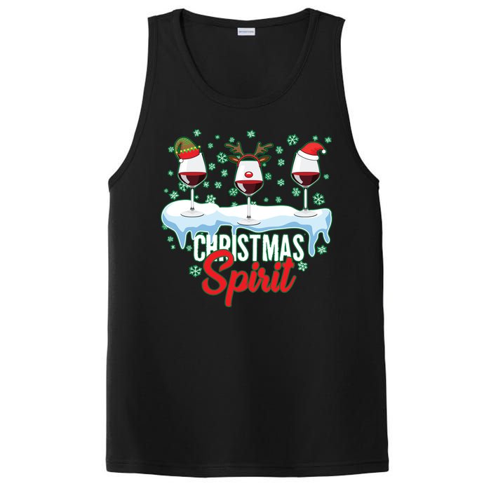 Funny Wine Christmas Spirit PosiCharge Competitor Tank